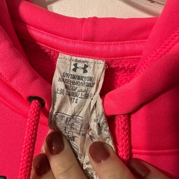 Under Armour Women’s Small Neon Pink Sweatshirt - Picture 3 of 5